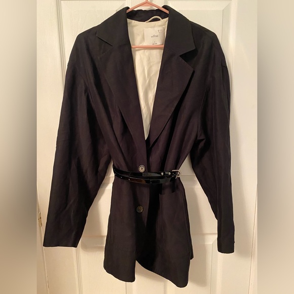 Aritzia Novella Black Linen Blazer Small - Picture 4 of 13